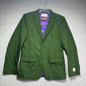 Opposuits Suit Jacket Blazer Youth Boys 16 Glorious Green Christmas Holiday